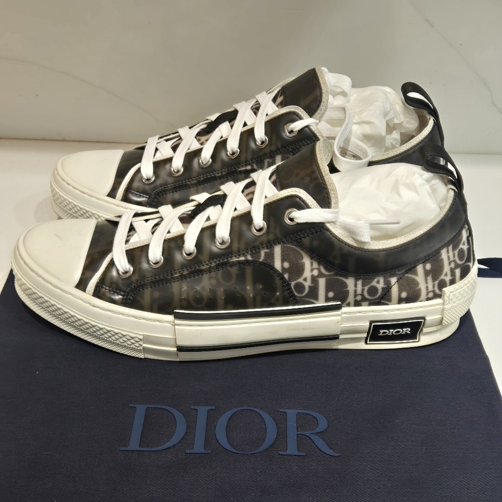 Dior Monogram Sneakers in Black and White